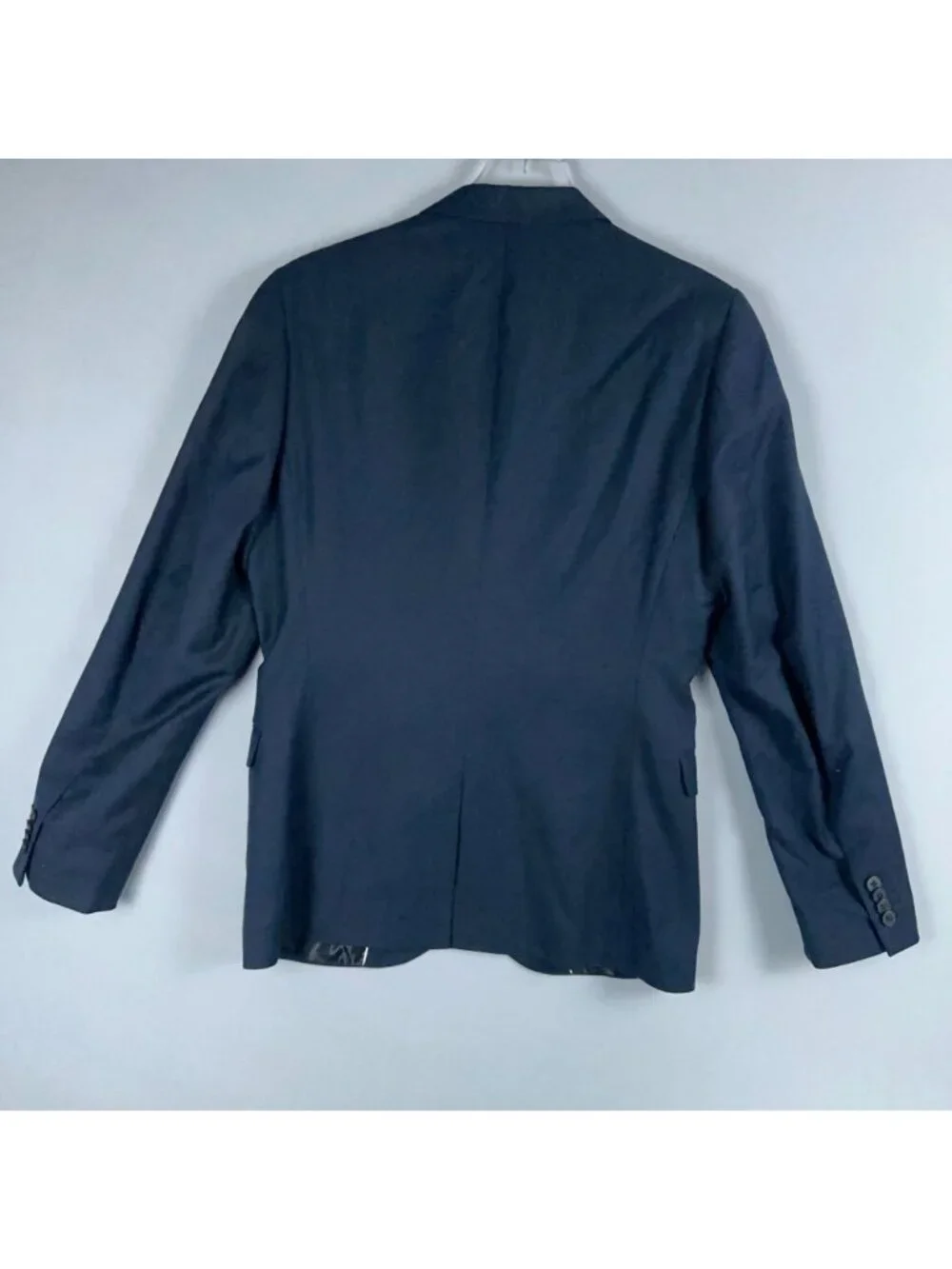 H&M Blazer Jacket Mens Size 38 Regular Slim Fit Navy Blue Notch Lapel